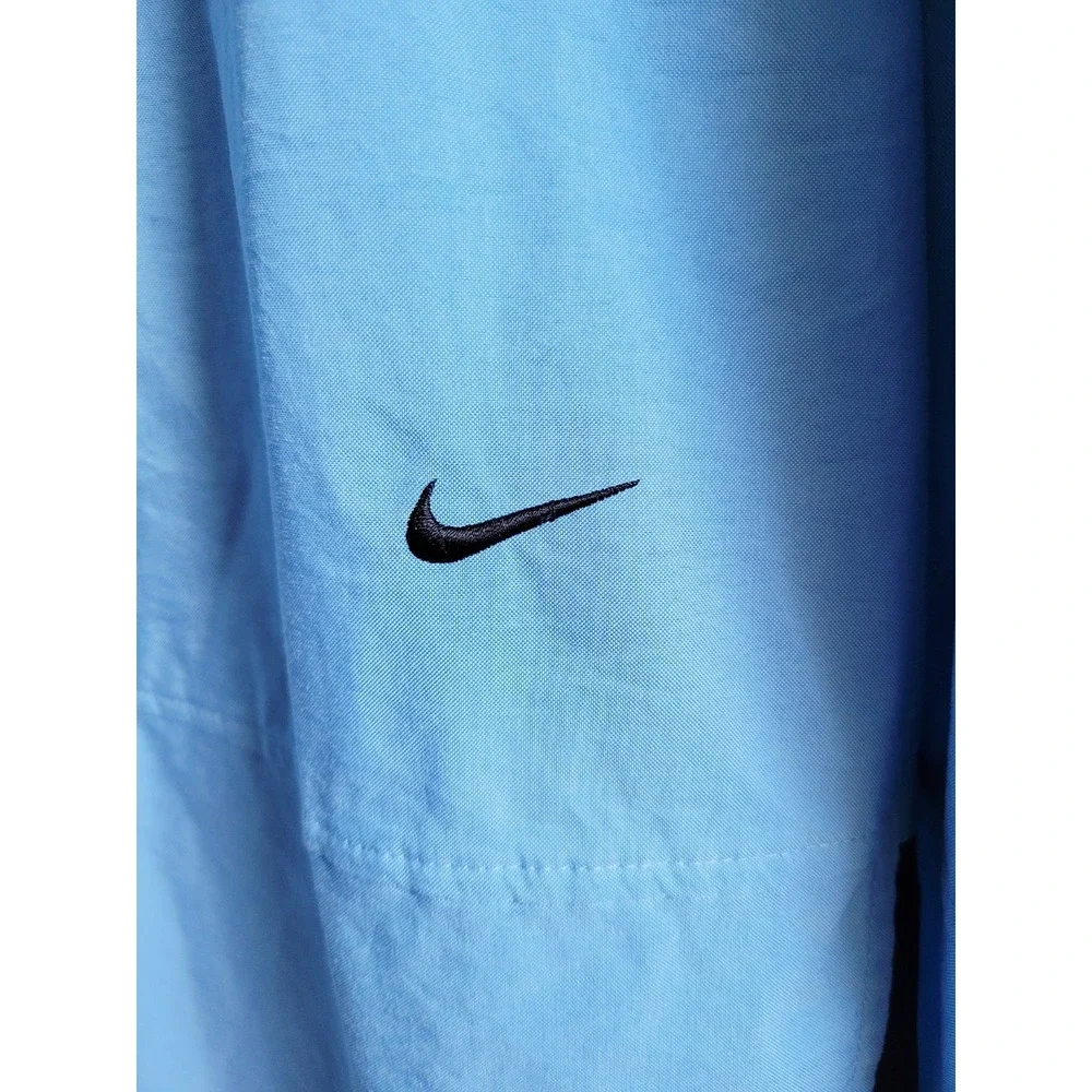 Nike Nylon Windbreaker Jacket Full Zip Pockets Light‎ Blue Sz XL
